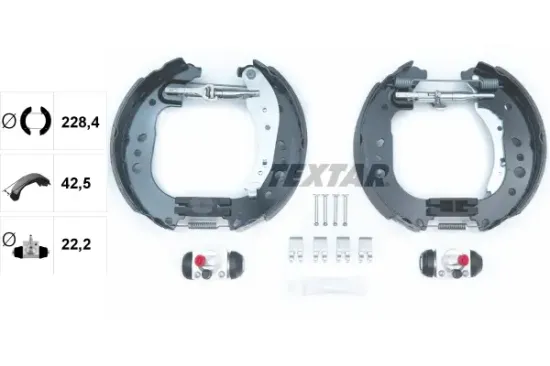 Bremsbackensatz Hinterachse TEXTAR 84081700 Bild Bremsbackensatz Hinterachse TEXTAR 84081700