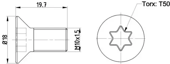 Schraube, Bremsscheibe TEXTAR TPM0016 Bild Schraube, Bremsscheibe TEXTAR TPM0016