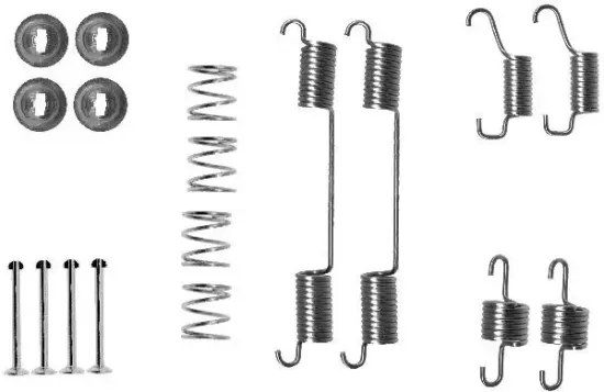 Zubehörsatz, Feststellbremsbacken Hinterachse TEXTAR 97016600 Bild Zubehörsatz, Feststellbremsbacken Hinterachse TEXTAR 97016600