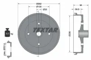 Bremstrommel Hinterachse TEXTAR 94004700
