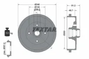 Bremstrommel Hinterachse TEXTAR 94006700