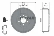 Bremstrommel Hinterachse TEXTAR 94012400