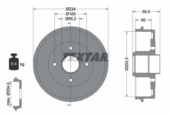 Bremstrommel TEXTAR 94019600