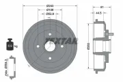 Bremstrommel Hinterachse TEXTAR 94026700