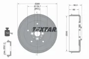 Bremstrommel Hinterachse TEXTAR 94030600