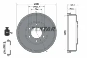 Bremstrommel Hinterachse TEXTAR 94035300