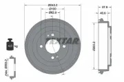 Bremstrommel Hinterachse TEXTAR 94035900