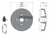 Bremstrommel Hinterachse TEXTAR 94036500