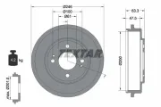 Bremstrommel Hinterachse TEXTAR 94037100