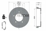 Bremstrommel Hinterachse TEXTAR 94037800