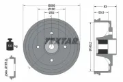 Bremstrommel Hinterachse TEXTAR 94041700