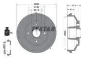 Bremstrommel Hinterachse TEXTAR 94043000