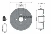 Bremstrommel Hinterachse TEXTAR 94043200