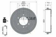 Bremstrommel Hinterachse TEXTAR 94043600