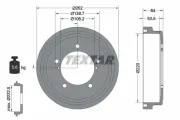 Bremstrommel Hinterachse TEXTAR 94045700