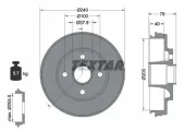 Bremstrommel Hinterachse TEXTAR 94049800