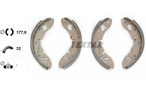 Bremsbackensatz Hinterachse TEXTAR 91005700