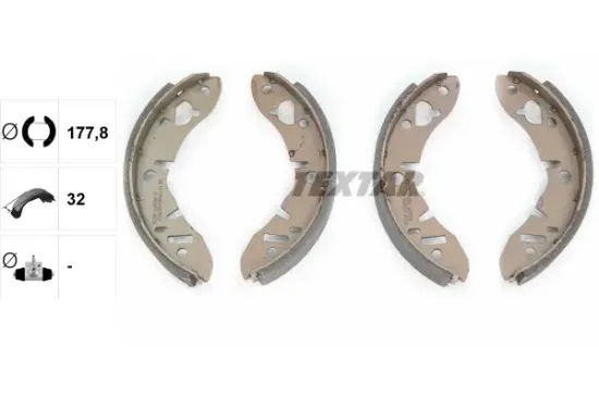 Bremsbackensatz Hinterachse TEXTAR 91005700 Bild Bremsbackensatz Hinterachse TEXTAR 91005700