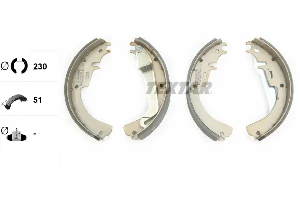 Bremsbackensatz Hinterachse TEXTAR 91012100