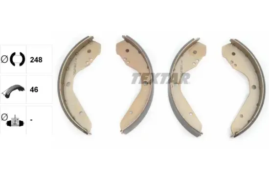 Bremsbackensatz Vorderachse TEXTAR 91012400 Bild Bremsbackensatz Vorderachse TEXTAR 91012400