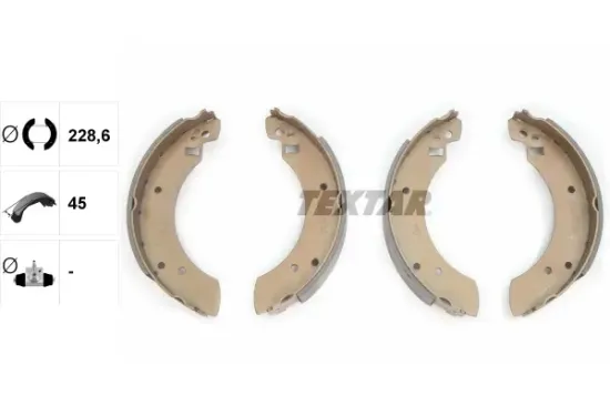 Bremsbackensatz Hinterachse TEXTAR 91014100 Bild Bremsbackensatz Hinterachse TEXTAR 91014100