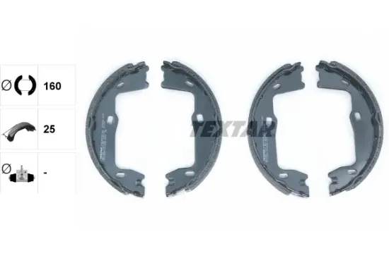Bremsbackensatz, Feststellbremse Hinterachse TEXTAR 91018400 Bild Bremsbackensatz, Feststellbremse Hinterachse TEXTAR 91018400