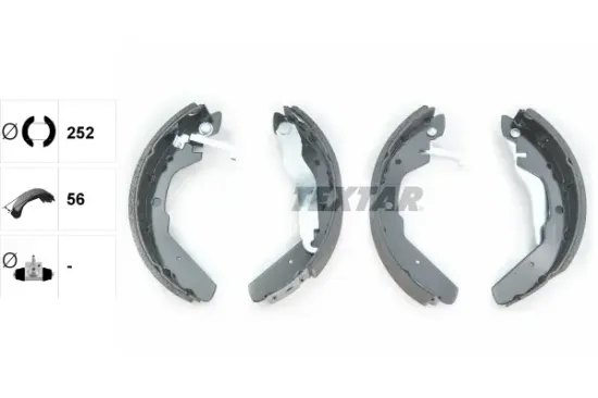 Bremsbackensatz Hinterachse TEXTAR 91027600 Bild Bremsbackensatz Hinterachse TEXTAR 91027600