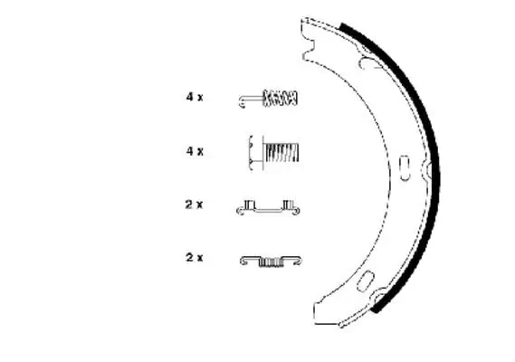 Bremsbackensatz, Feststellbremse Hinterachse TEXTAR 91032800