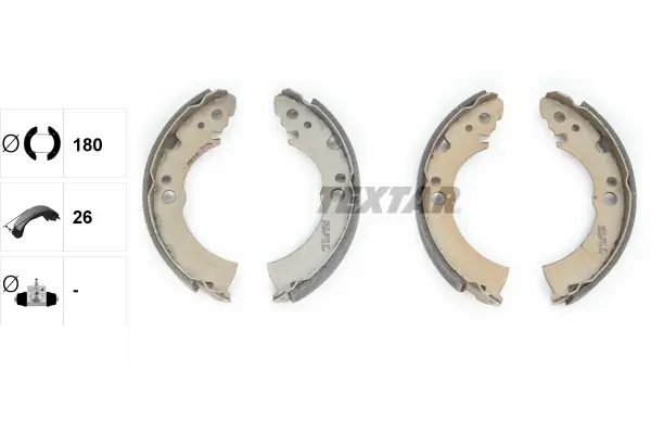 Bremsbackensatz Hinterachse TEXTAR 91034200