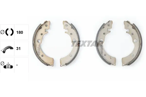 Bremsbackensatz Hinterachse TEXTAR 91034700