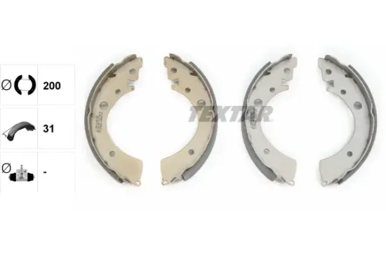 Bremsbackensatz Hinterachse TEXTAR 91037100 Bild Bremsbackensatz Hinterachse TEXTAR 91037100