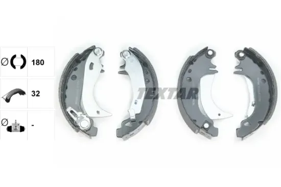Bremsbackensatz Hinterachse TEXTAR 91038201 Bild Bremsbackensatz Hinterachse TEXTAR 91038201