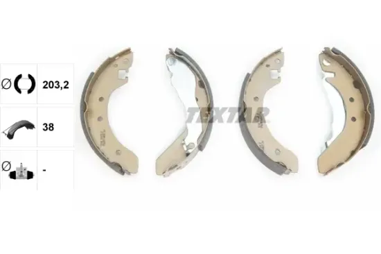 Bremsbackensatz Hinterachse TEXTAR 91038700 Bild Bremsbackensatz Hinterachse TEXTAR 91038700