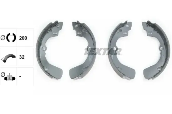 Bremsbackensatz Hinterachse TEXTAR 91039001 Bild Bremsbackensatz Hinterachse TEXTAR 91039001