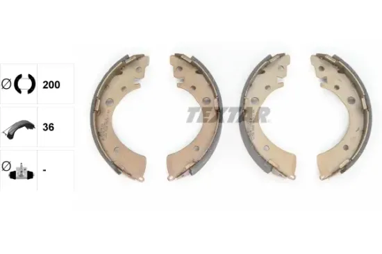 Bremsbackensatz Hinterachse TEXTAR 91039601 Bild Bremsbackensatz Hinterachse TEXTAR 91039601