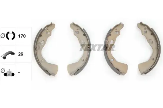 Bremsbackensatz Hinterachse TEXTAR 91039700 Bild Bremsbackensatz Hinterachse TEXTAR 91039700