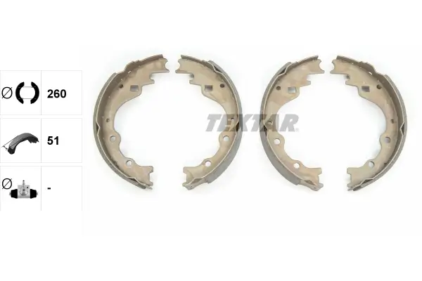 Bremsbackensatz Hinterachse TEXTAR 91040100