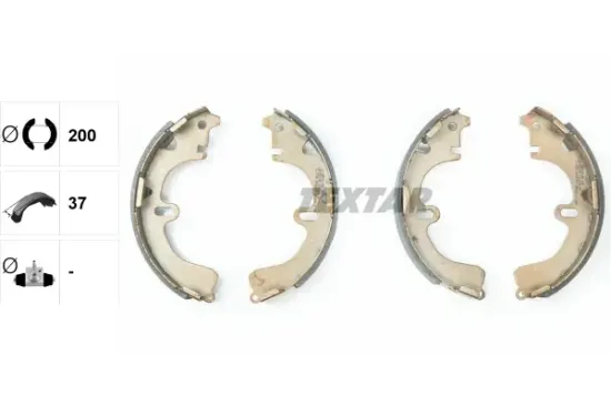 Bremsbackensatz Hinterachse TEXTAR 91043200 Bild Bremsbackensatz Hinterachse TEXTAR 91043200