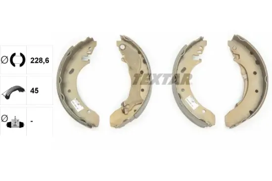 Bremsbackensatz Hinterachse TEXTAR 91046400 Bild Bremsbackensatz Hinterachse TEXTAR 91046400