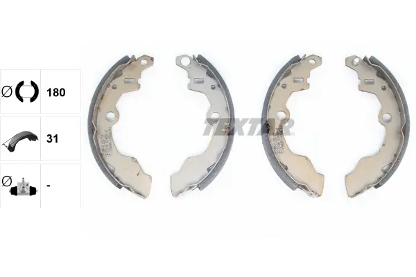 Bremsbackensatz Hinterachse TEXTAR 91046800