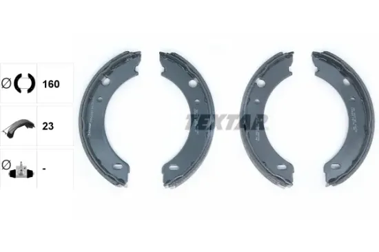 Bremsbackensatz, Feststellbremse Hinterachse TEXTAR 91048301 Bild Bremsbackensatz, Feststellbremse Hinterachse TEXTAR 91048301