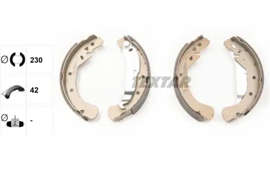 Bremsbackensatz Hinterachse TEXTAR 91049000 Bild Bremsbackensatz Hinterachse TEXTAR 91049000