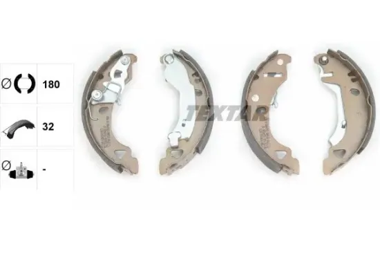 Bremsbackensatz Hinterachse TEXTAR 91049200 Bild Bremsbackensatz Hinterachse TEXTAR 91049200