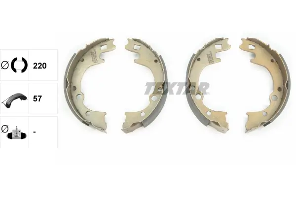 Bremsbackensatz Hinterachse TEXTAR 91050200