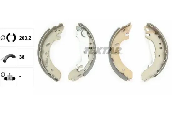 Bremsbackensatz Hinterachse TEXTAR 91051500 Bild Bremsbackensatz Hinterachse TEXTAR 91051500