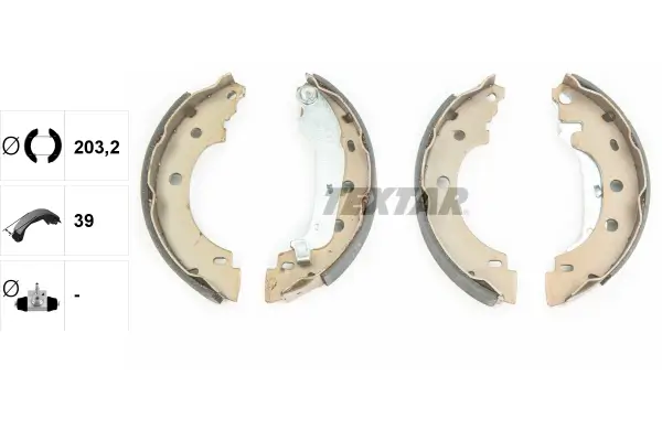 Bremsbackensatz Hinterachse TEXTAR 91052800