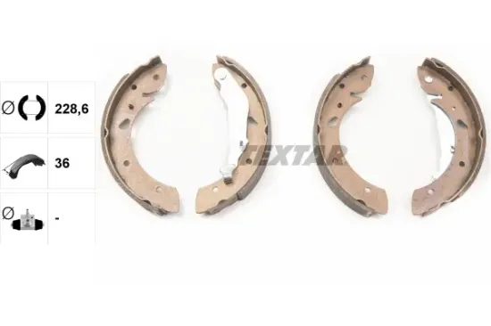 Bremsbackensatz Hinterachse TEXTAR 91053400 Bild Bremsbackensatz Hinterachse TEXTAR 91053400