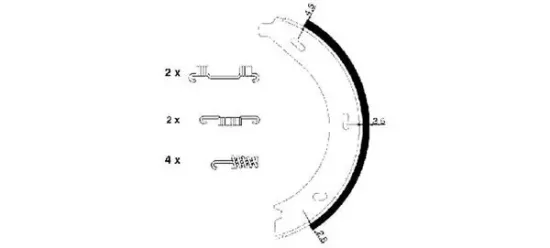 Bremsbackensatz, Feststellbremse Hinterachse TEXTAR 91054600 Bild Bremsbackensatz, Feststellbremse Hinterachse TEXTAR 91054600