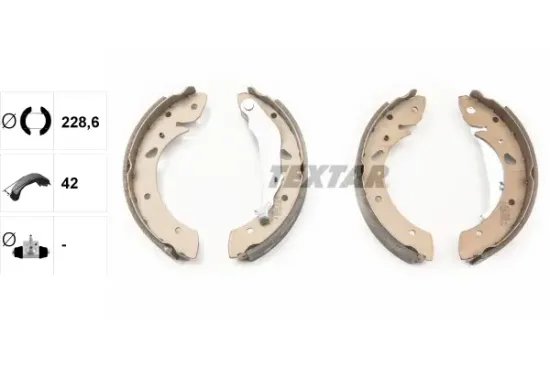 Bremsbackensatz Hinterachse TEXTAR 91055200 Bild Bremsbackensatz Hinterachse TEXTAR 91055200