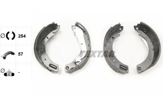 Bremsbackensatz Hinterachse TEXTAR 91055800 Bild Bremsbackensatz Hinterachse TEXTAR 91055800